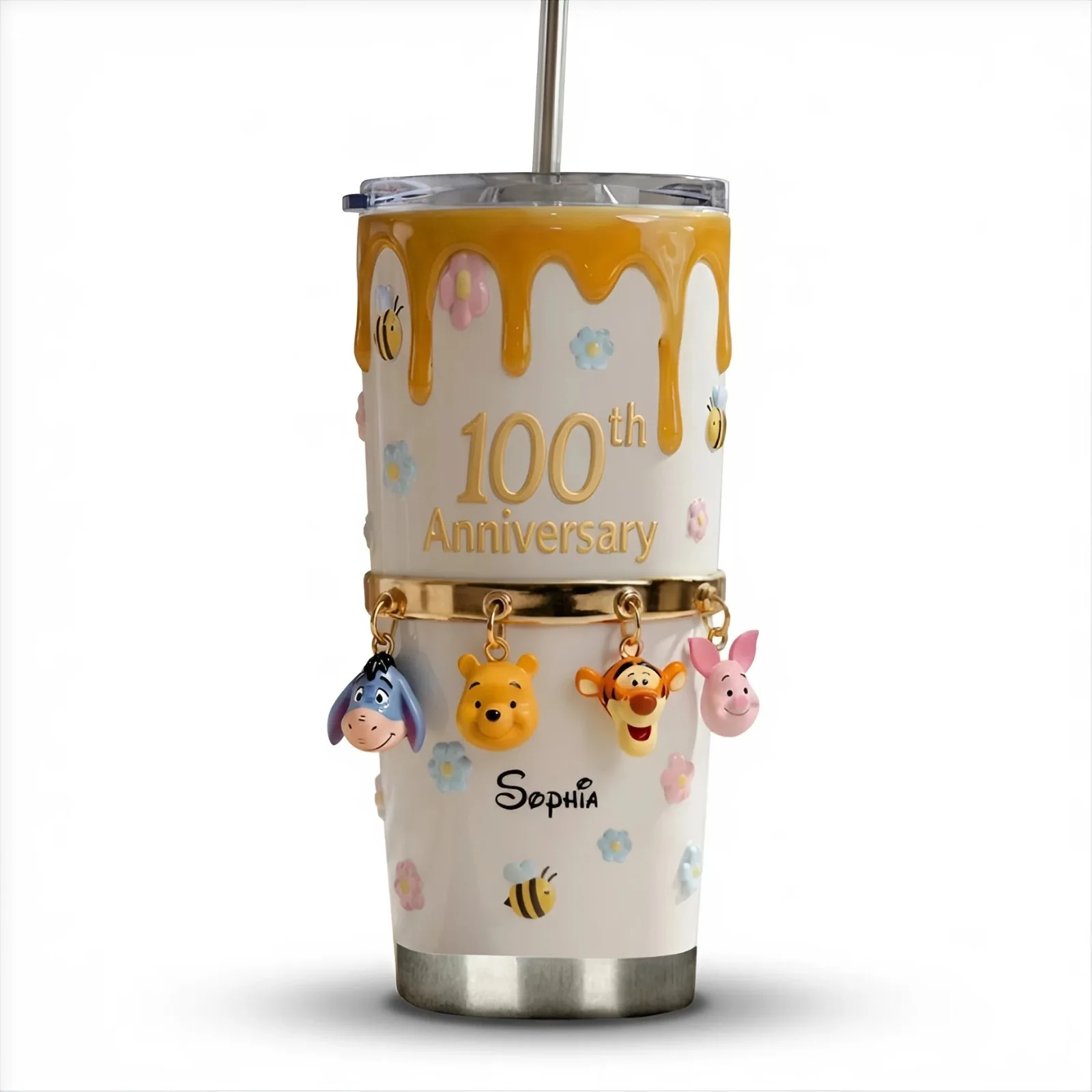 DSNY Honey Bear Anniversary 100 Years Of Friendship - Personalized Tumbler - Gift For Movie Fans HH01 - Image 6