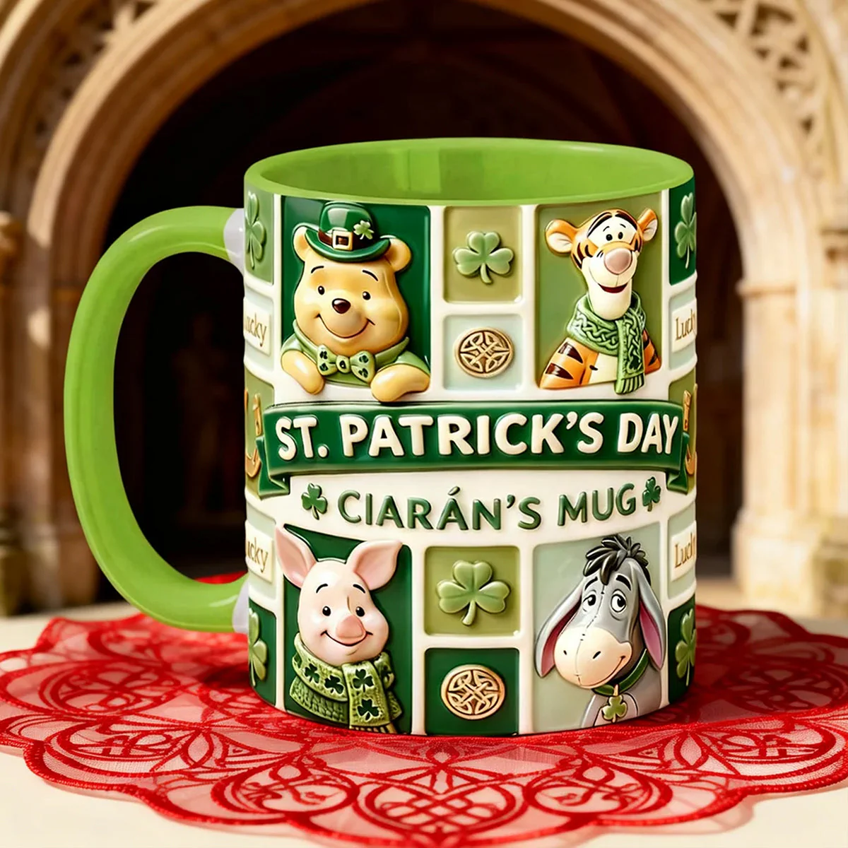 DSNY Honey Bear Catch Me Lucky - Personalized Accent Mug - Gift For Movie Fans, St. Patrick's Day NL122 - Image 3