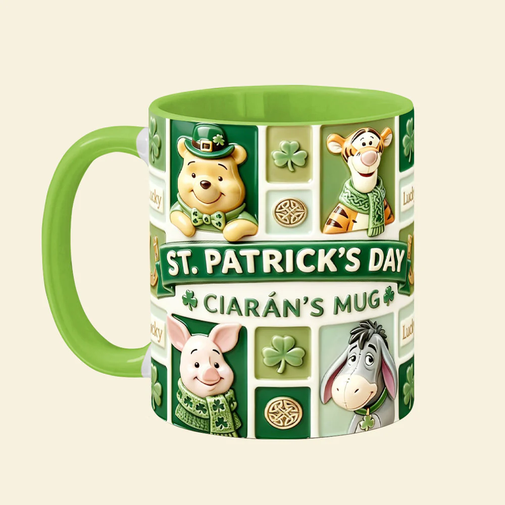 DSNY Honey Bear Catch Me Lucky - Personalized Accent Mug - Gift For Movie Fans, St. Patrick's Day NL122 - Image 4