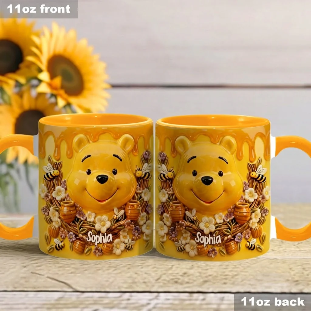 DSNY Honey Bear Celebrate Our 100 Years Of Friendship - Personalized Accent Mug - Gift For Movie Fans NL122 - Image 2
