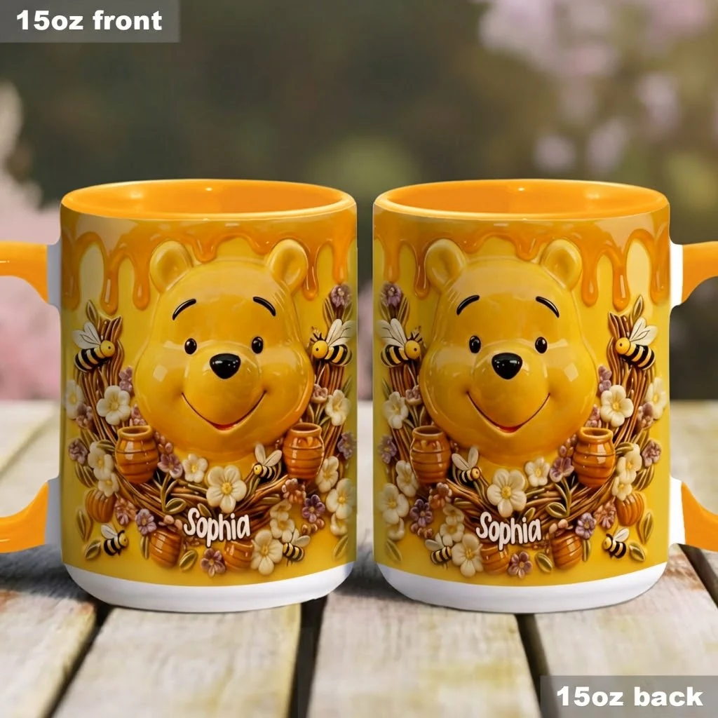 DSNY Honey Bear Celebrate Our 100 Years Of Friendship - Personalized Accent Mug - Gift For Movie Fans NL122 - Image 3