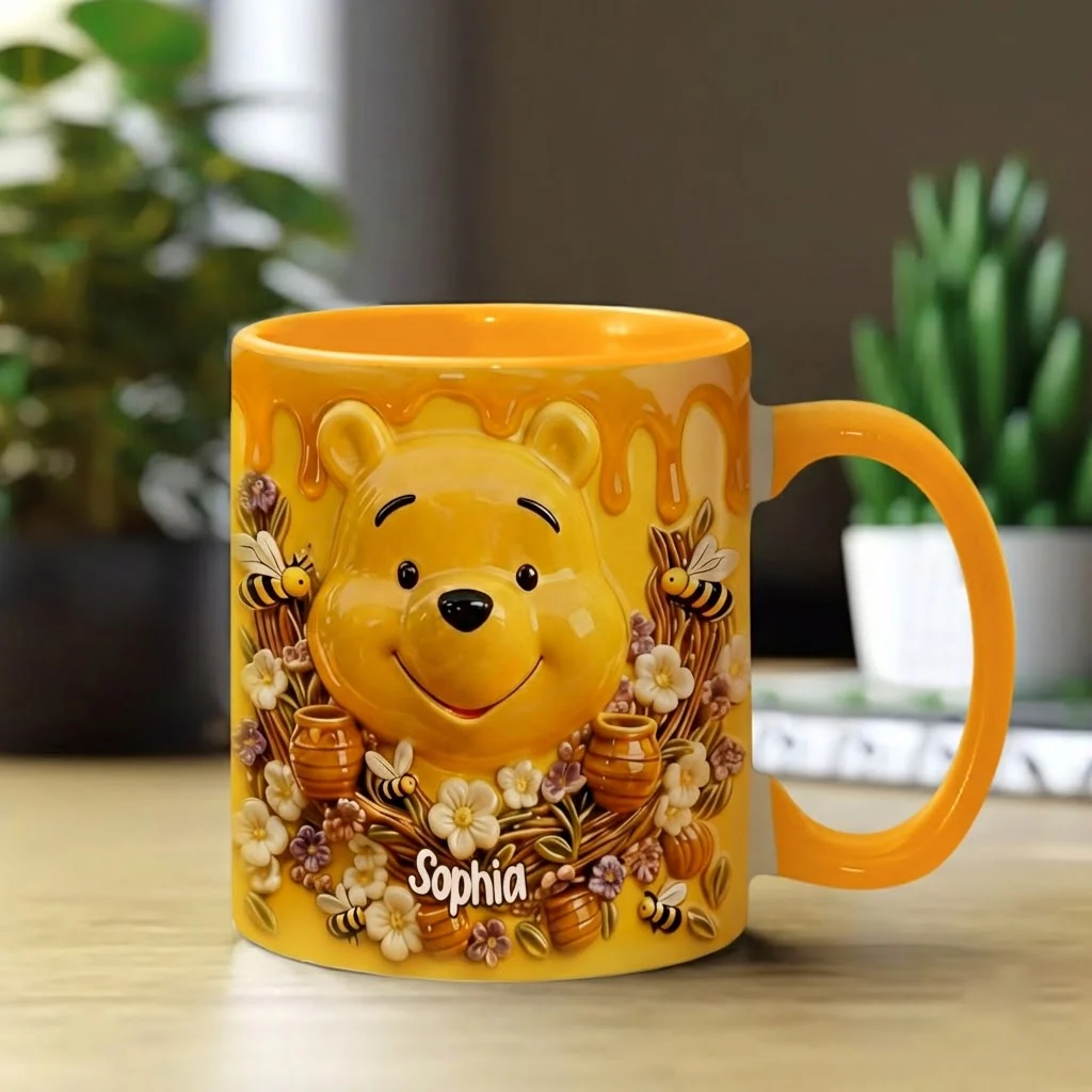 DSNY Honey Bear Celebrate Our 100 Years Of Friendship - Personalized Accent Mug - Gift For Movie Fans NL122 - Image 4