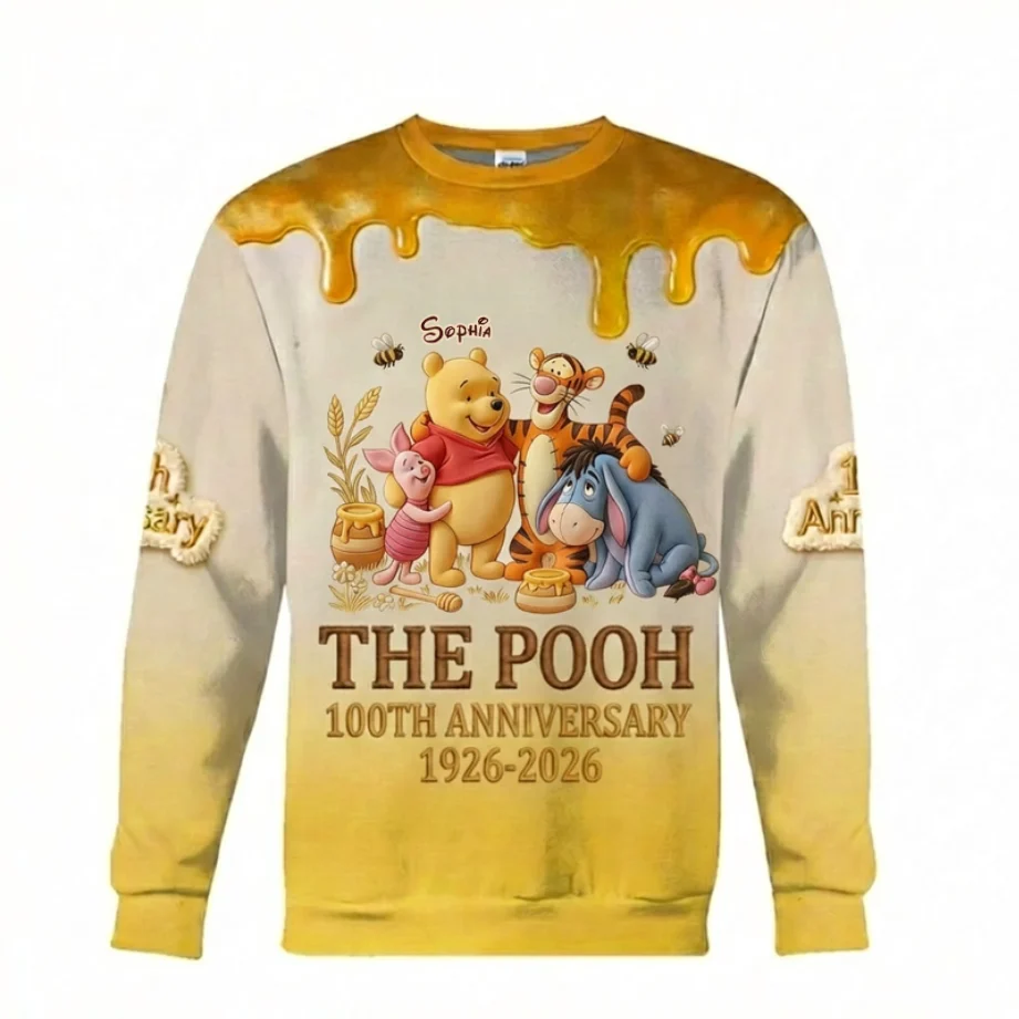 DSNY Honey Bear Celebrate Our 100th Anniversary - Personalized All Over Shirt - Gift For Movie Fans HH01 - Image 5