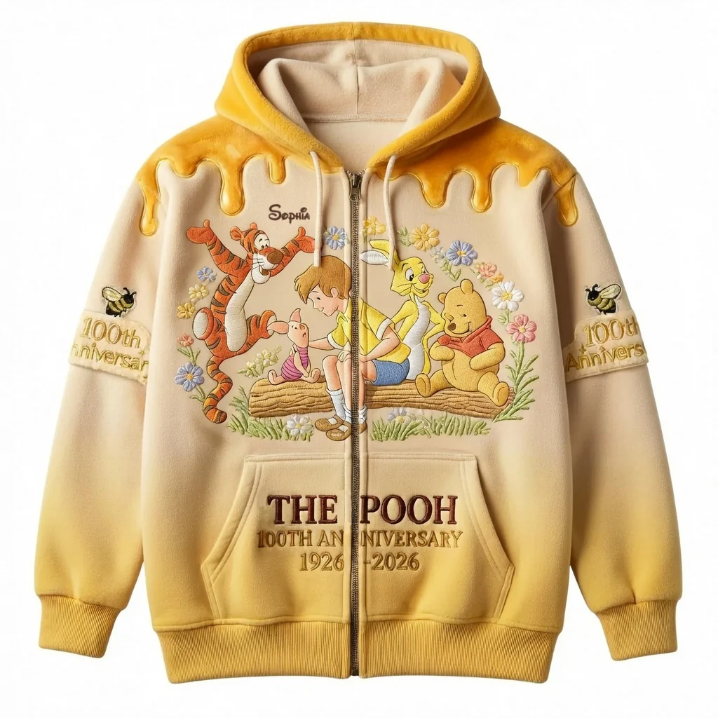 DSNY Honey Bear Celebrate Our 100th Anniversary - Personalized All Over Shirt - Gift For Movie Fans HH01 - Image 4