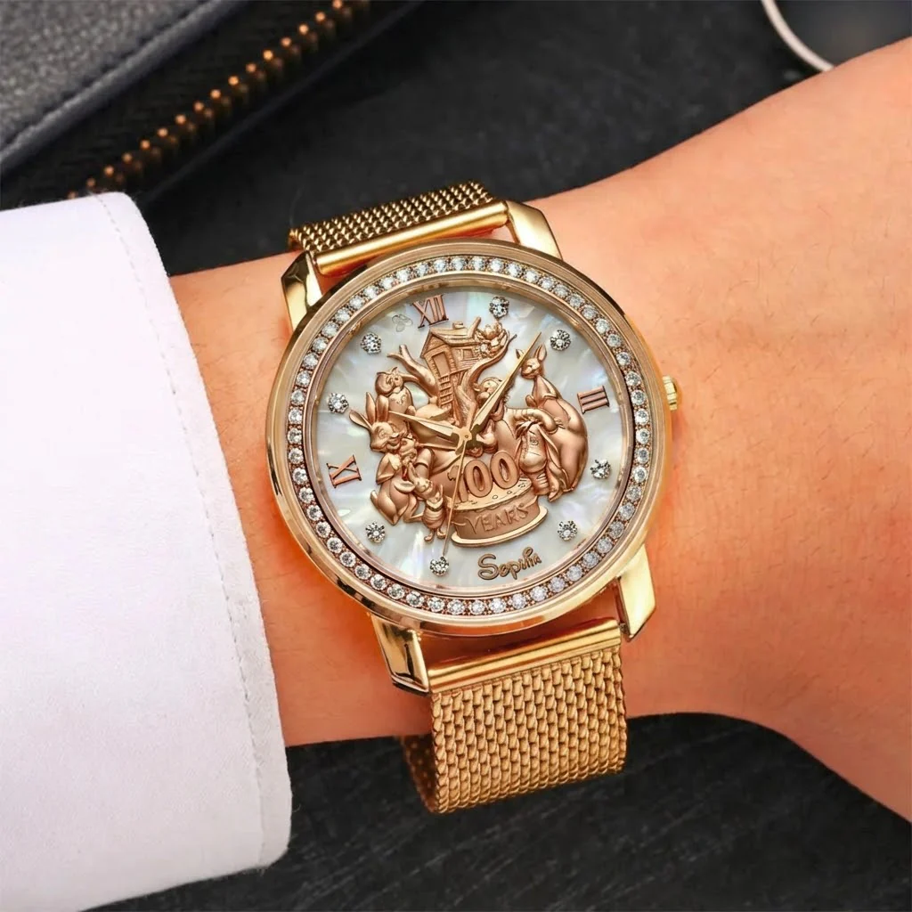 DSNY Honey Bear Celebrating A Century Of Friendship - Personalized Women Hand Watch - Gift For Movie Fans, 100 Anniversary HH01 - Image 2