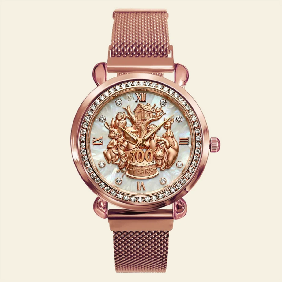 DSNY Honey Bear Celebrating A Century Of Friendship - Personalized Women Hand Watch - Gift For Movie Fans, 100 Anniversary HH01 - Image 3