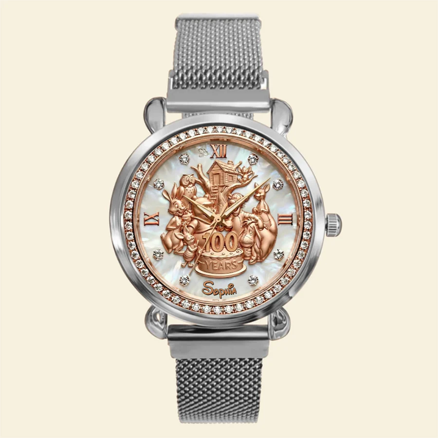 DSNY Honey Bear Celebrating A Century Of Friendship - Personalized Women Hand Watch - Gift For Movie Fans, 100 Anniversary HH01 - Image 5