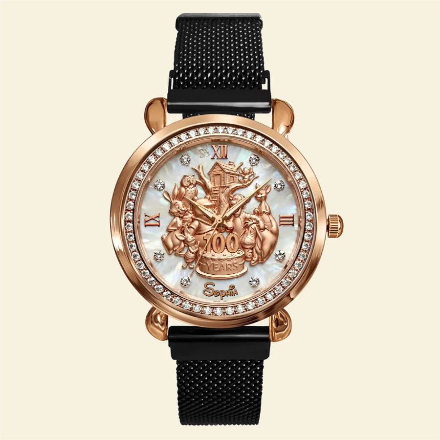 DSNY Honey Bear Celebrating A Century Of Friendship - Personalized Women Hand Watch - Gift For Movie Fans, 100 Anniversary HH01 - Image 6