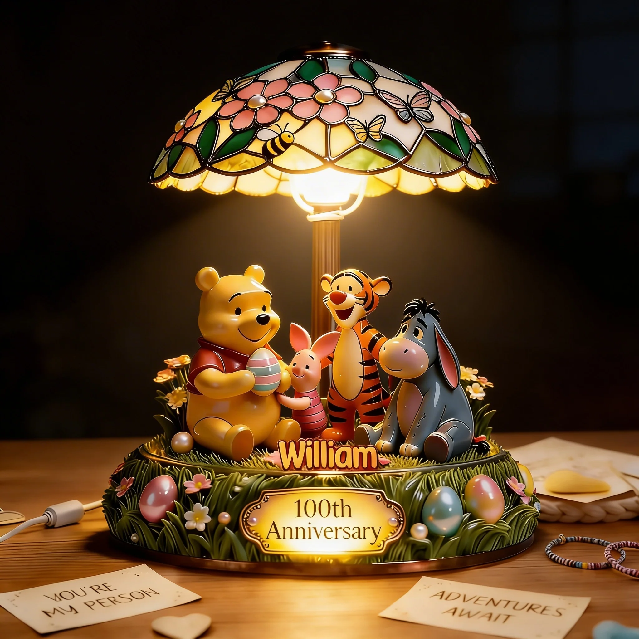 DSNY Honey Bear Celebrating Our 100th Anniversary - Personalized Custom Shape Acrylic Light Box - Gift For Family, Movie Fans NL122 - Image 3