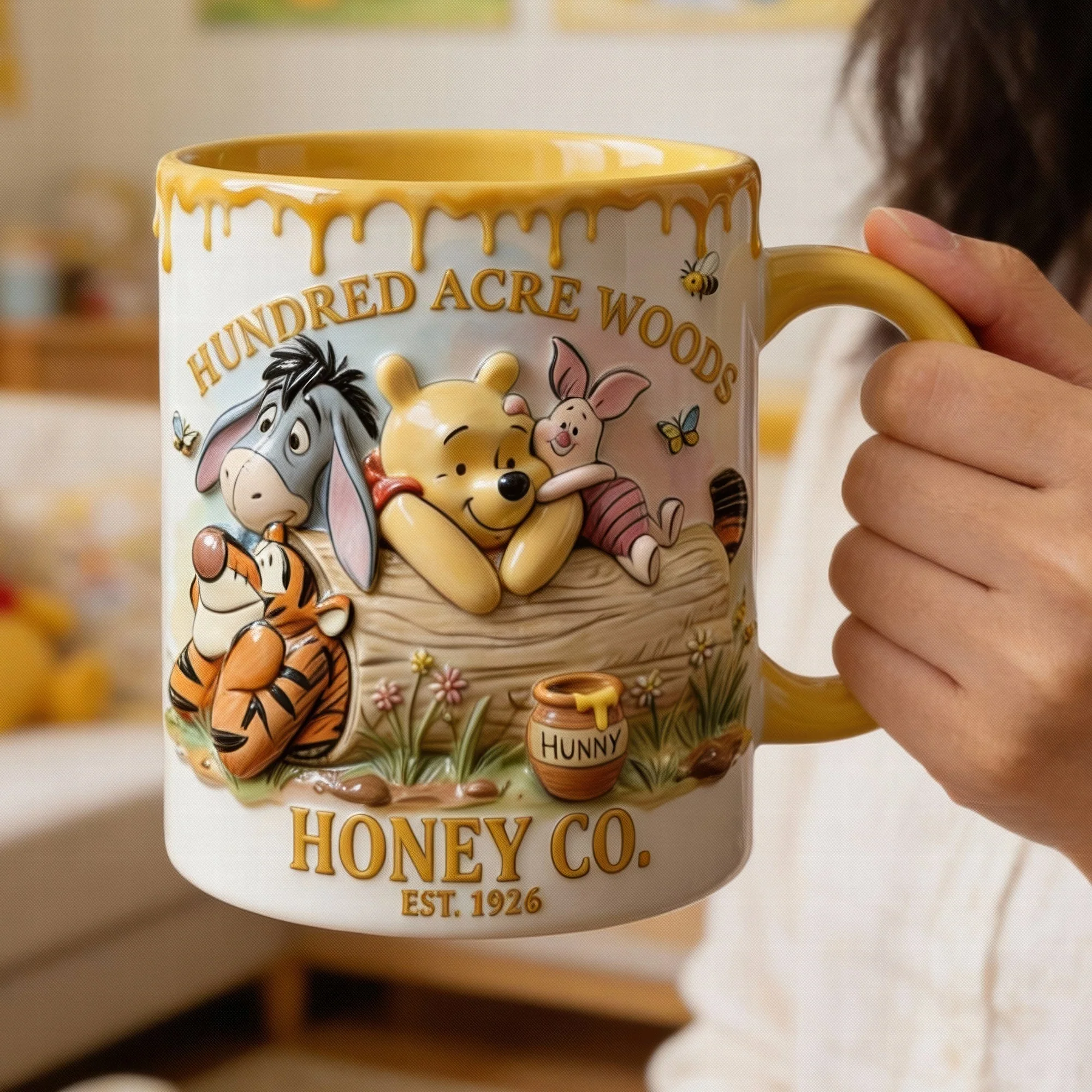 DSNY Honey Bear Happy 100 Years Of Woodland Friends - Personalized Accent Mug - Anniversary Gift For Movie Fans NL122 - Image 7
