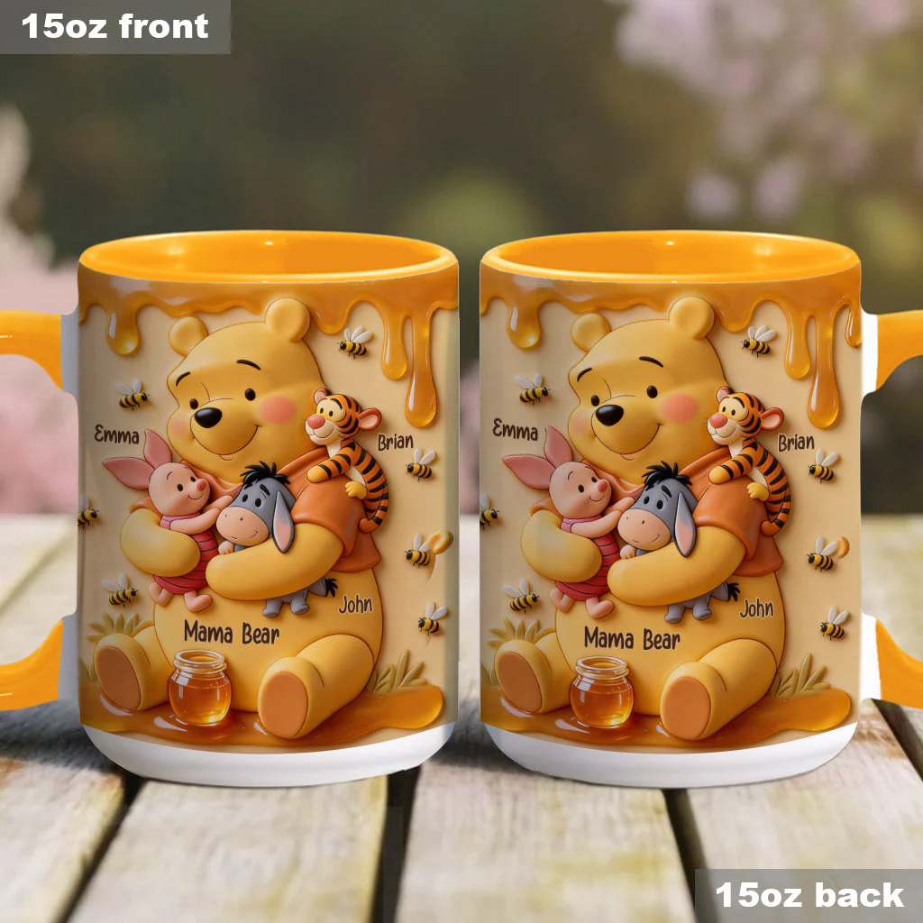 DSNY Honey Bear Mama - Personalized Accent Mug - Gift For Mom NL122 - Image 7