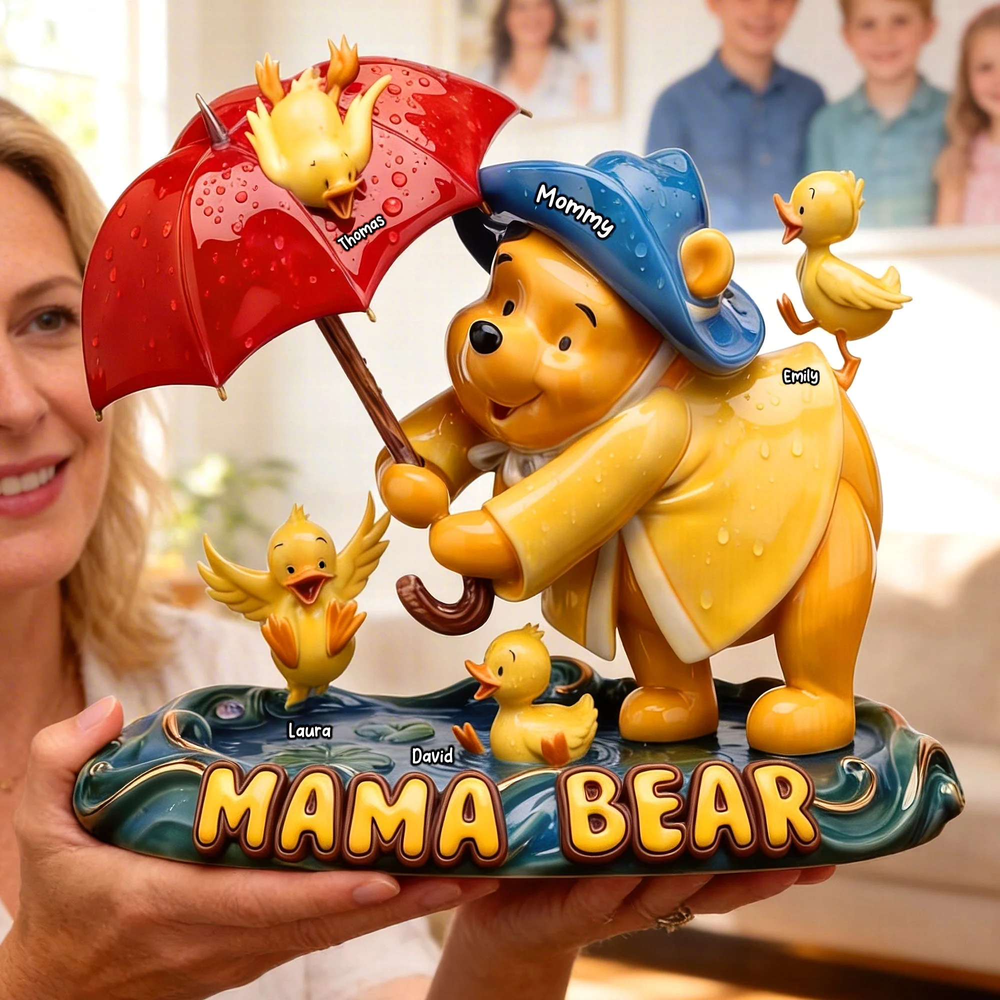 DSNY Honey Bear Mama - Personalized Custom Shaped Acrylic Plaque - Gift For Mom, Movie Fans NL122 - Image 2