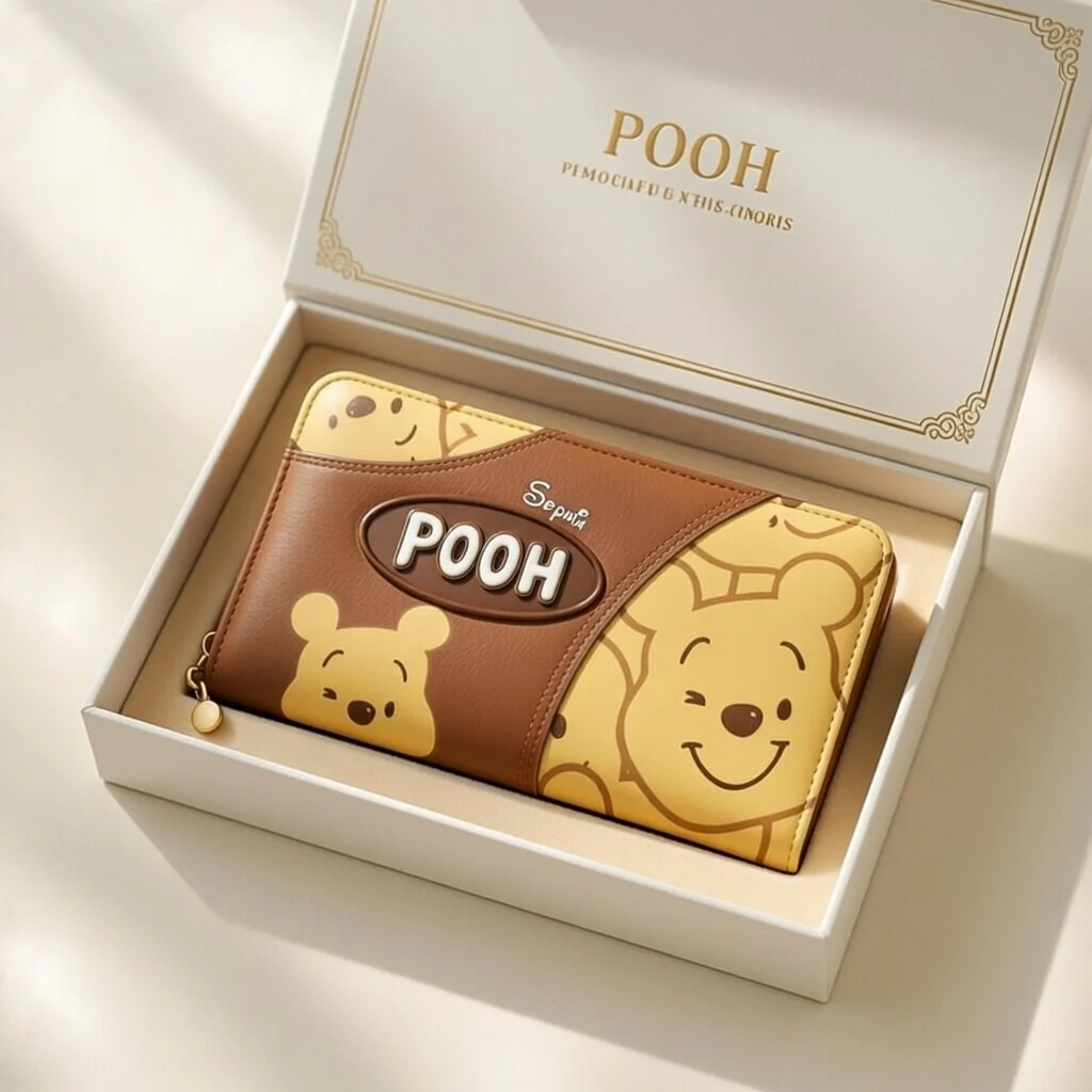 DSNY Honey Bear - Personalized Leather Long Wallet - Gift For Fan Movies HH01 - Image 2