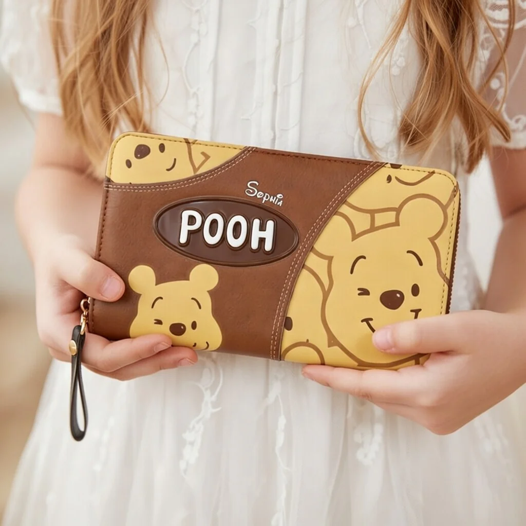 DSNY Honey Bear - Personalized Leather Long Wallet - Gift For Fan Movies HH01 - Image 4