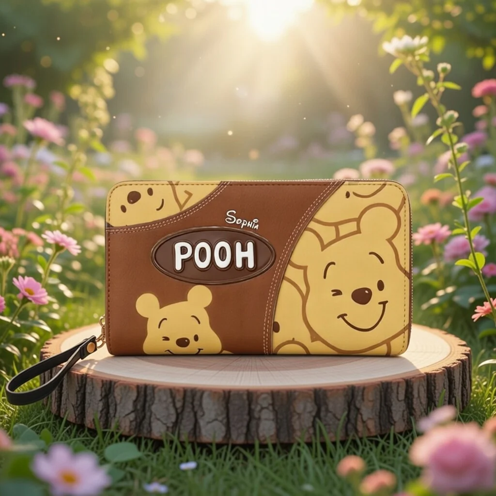 DSNY Honey Bear - Personalized Leather Long Wallet - Gift For Fan Movies HH01 - Image 5