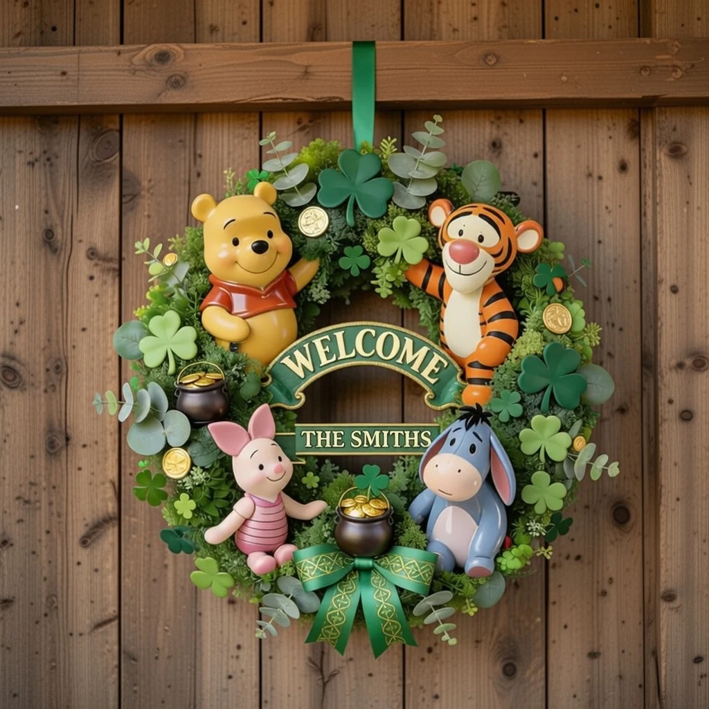 DSNY Honey Bear Welcome To Our Family - Personalized Custom Shaped Wood Sign - Gift For Family, St. Patrick's Day NL122 - Image 4