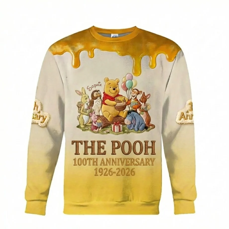 DSNY Honey Bear With Friends 100th Anniversary - Personalized All Over Shirt - Gift For Fan Movies HH01 - Image 4