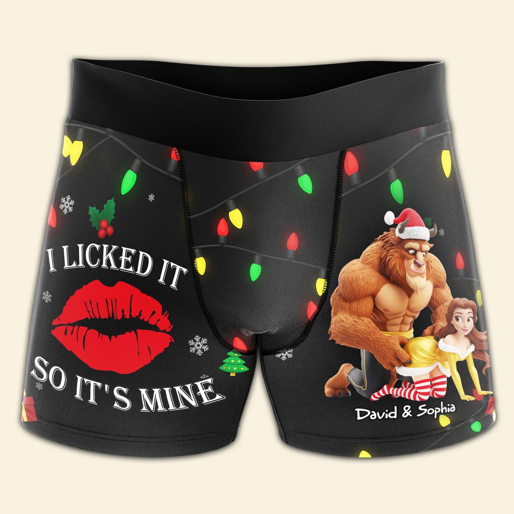 DSNY I Licked It So It's Mine - Personalized Men's Boxers - Christmas Gift For Couple, Him HH01 - Image 2