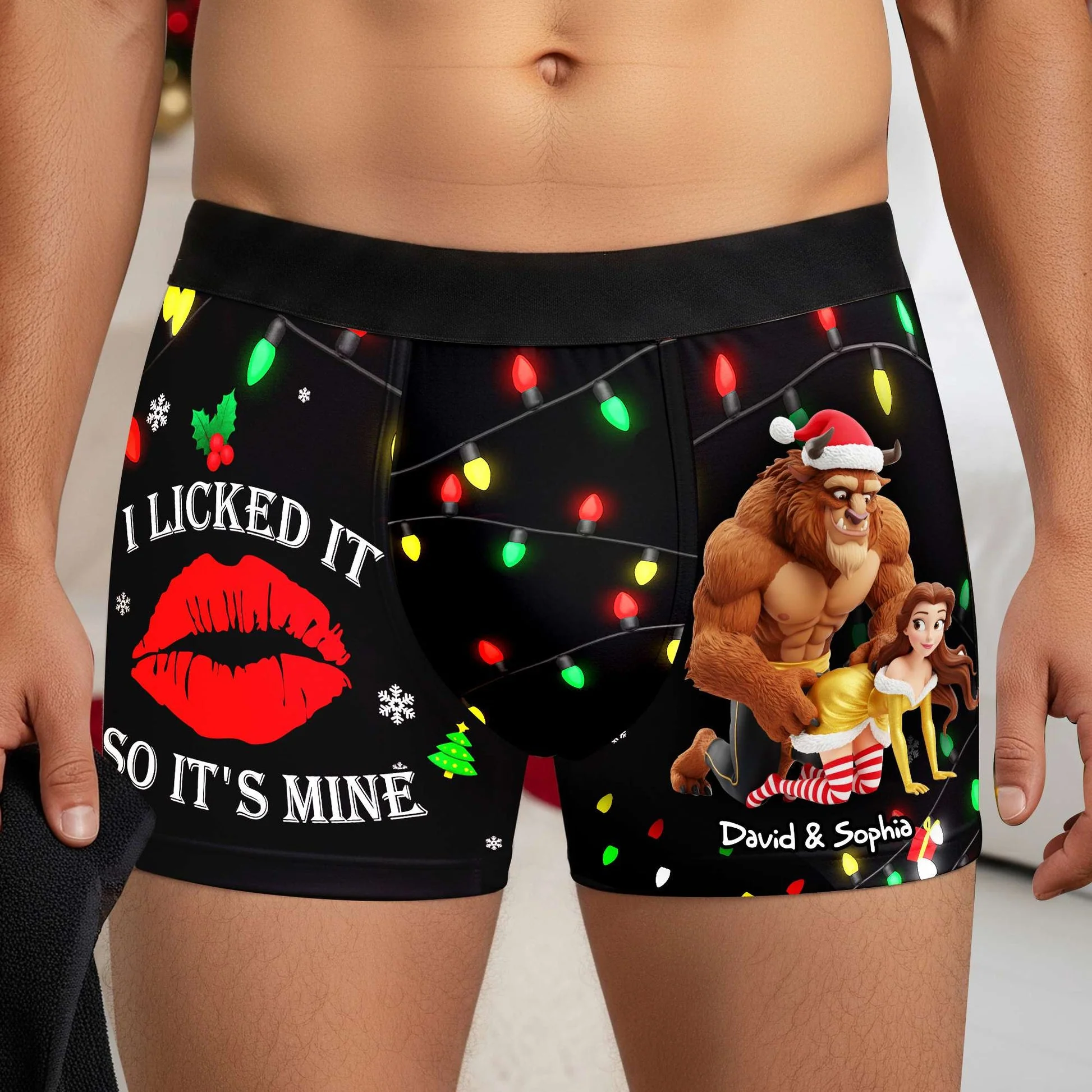 DSNY I Licked It So It's Mine - Personalized Men's Boxers - Christmas Gift For Couple, Him HH01 - Image 3