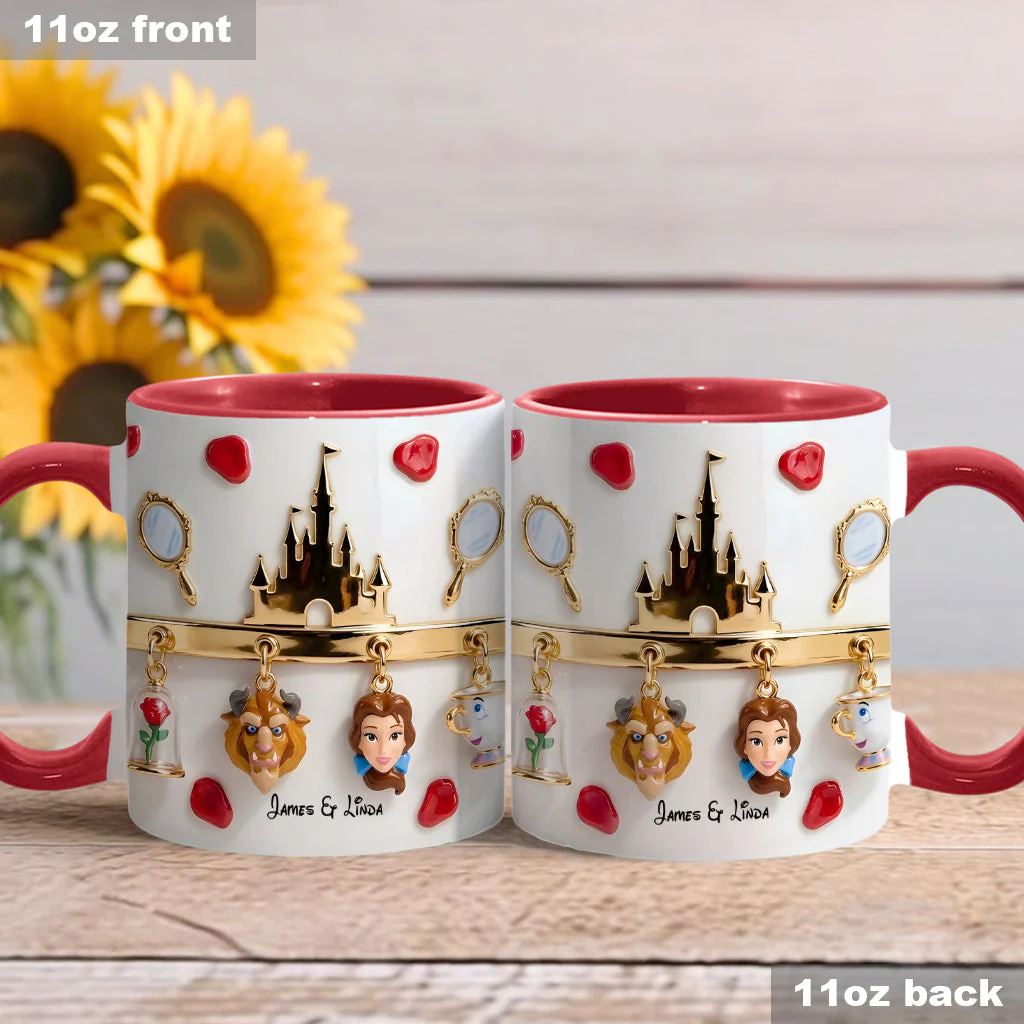 DSNY Love Story - Personalized Accent Mug - Gift For Couple, Christmas, Valentine HH01 - Image 2