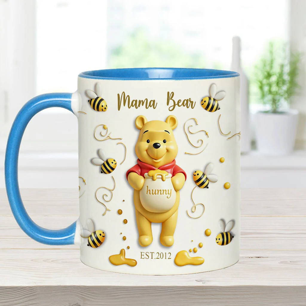 DSNY Mama Honey Bear - Personalized Accent Mug - Gift For Mom, Grandma NL122 - Image 9