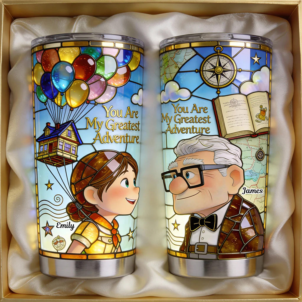 DSNY Old Couple You Are My Greatest Adventure - Personalized Tumbler - Gift For Couple, Fan Movies HH01