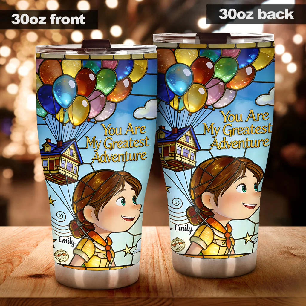 DSNY Old Couple You Are My Greatest Adventure - Personalized Tumbler - Gift For Couple, Fan Movies HH01 - Image 2