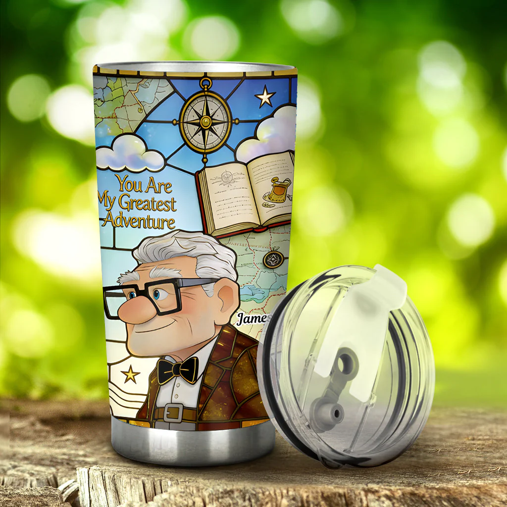 DSNY Old Couple You Are My Greatest Adventure - Personalized Tumbler - Gift For Couple, Fan Movies HH01 - Image 3