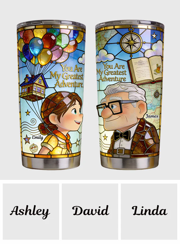 DSNY Old Couple You Are My Greatest Adventure - Personalized Tumbler - Gift For Couple, Fan Movies HH01 - Image 5