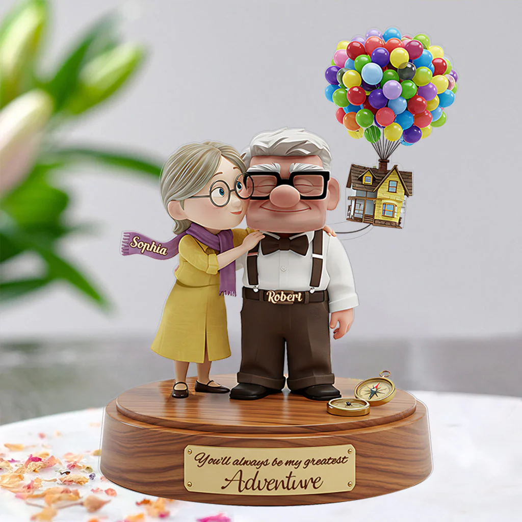 DSNY Old Couple You Are My Greatest Adventure (Ver 1) - Personalized Custom Shaped Acrylic Plaque - Gift For Couples NL122