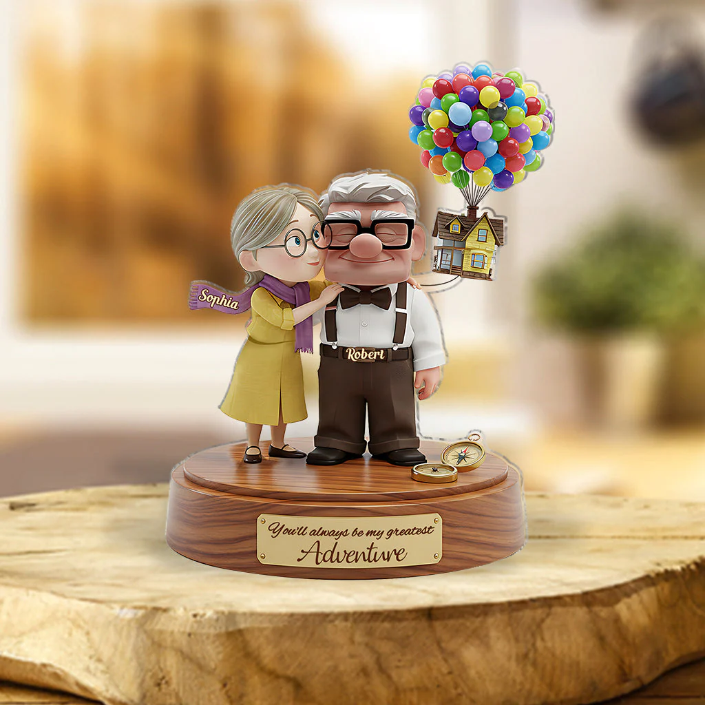 DSNY Old Couple You Are My Greatest Adventure (Ver 1) - Personalized Custom Shaped Acrylic Plaque - Gift For Couples NL122 - Image 2