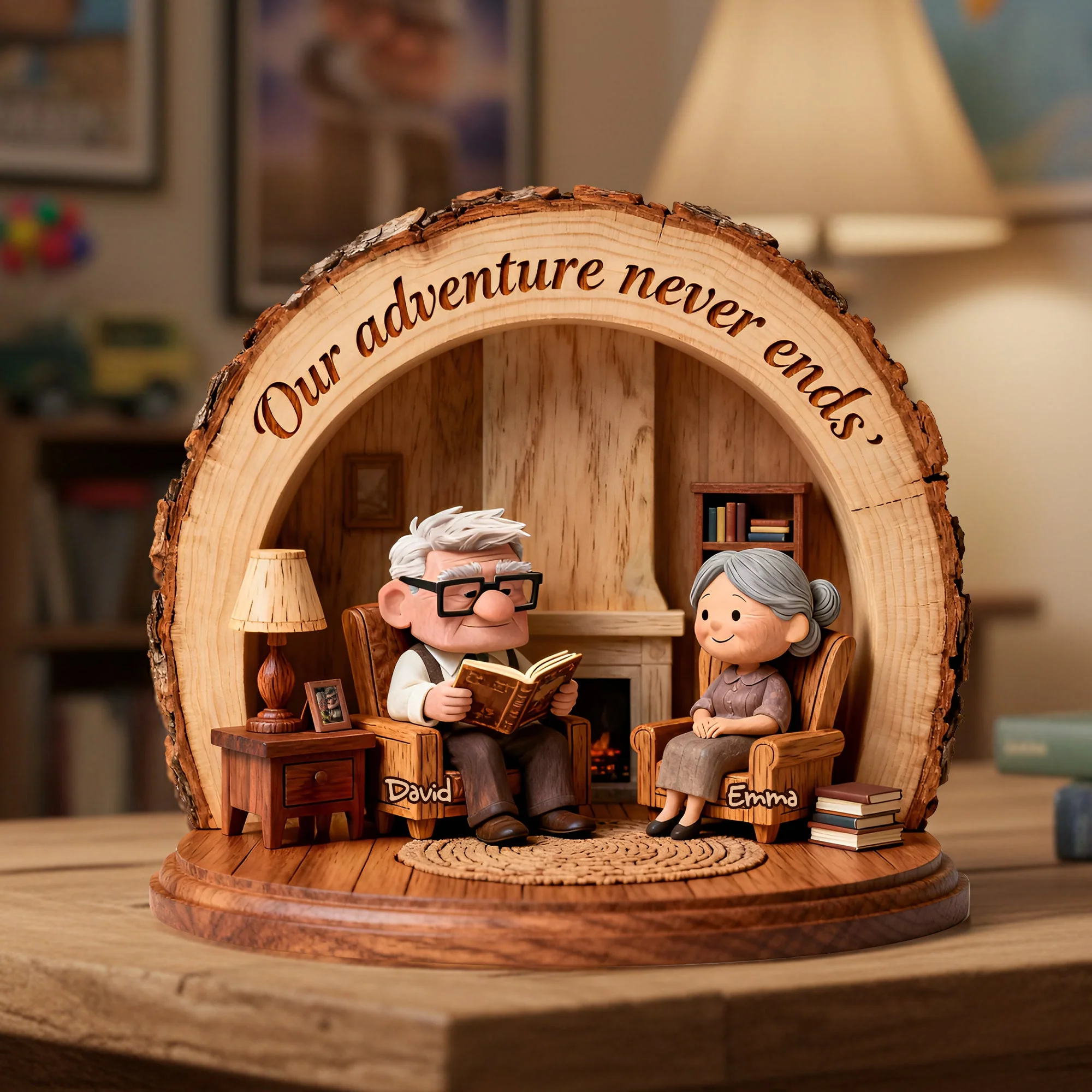 DSNY Our Adventure Never Ends - Personalized Custom Shaped Acrylic Plaque - Gift For Couples, Movie Fans NL122 - Image 2