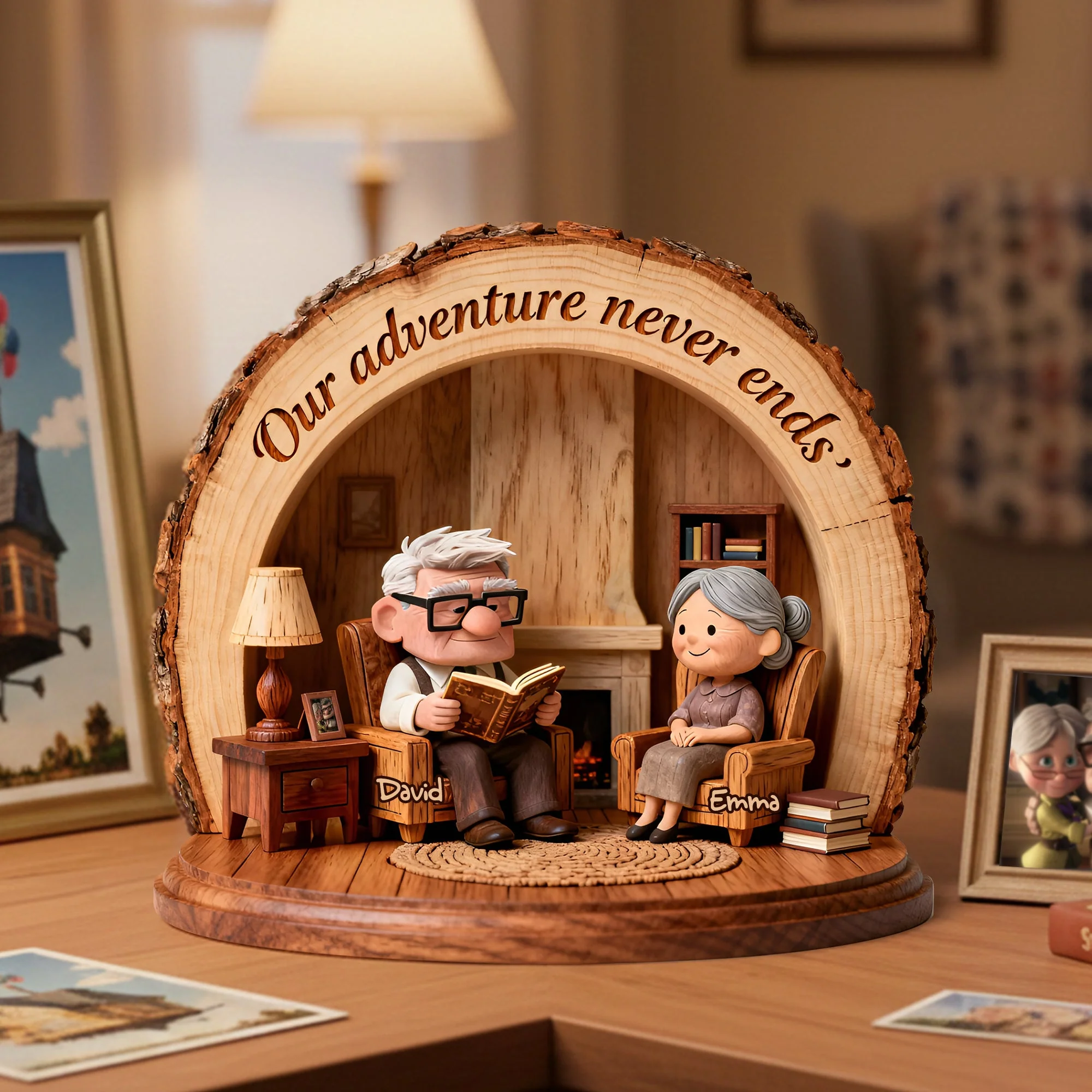 DSNY Our Adventure Never Ends - Personalized Custom Shaped Acrylic Plaque - Gift For Couples, Movie Fans NL122 - Image 3