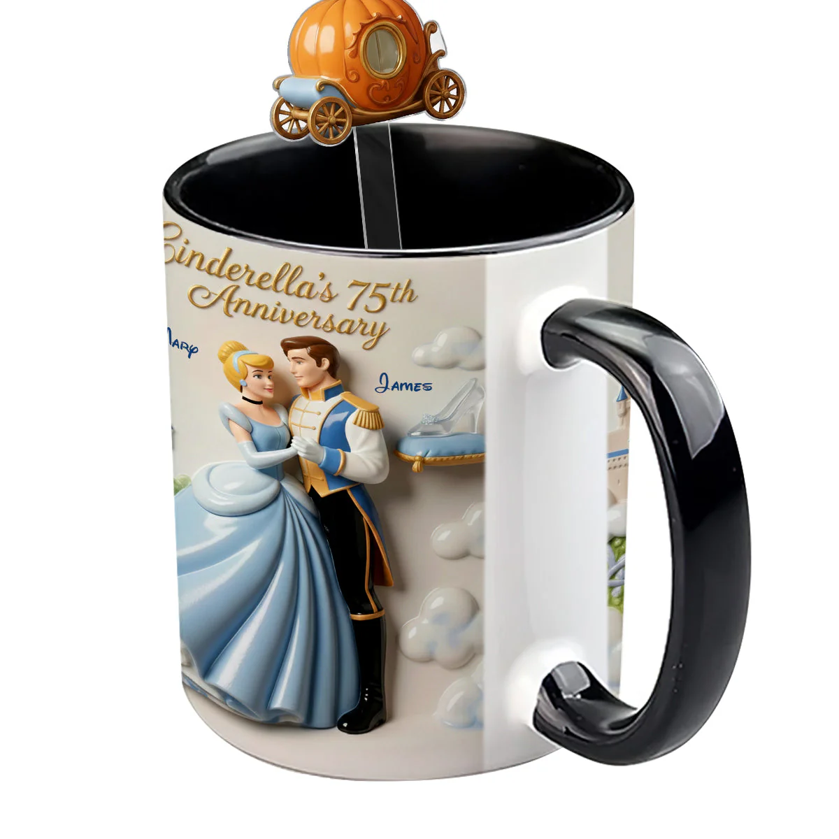 DSNY Princess Celebrate 75th Anniversary - Personalized Accent Mug - Gift For Couples, Movie Fans NL122 - Image 5