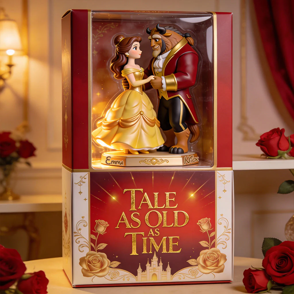 DSNY Tale As Old As Time - Personalized Acrylic Plaque - Gift For Couple, Movie Fans HH01