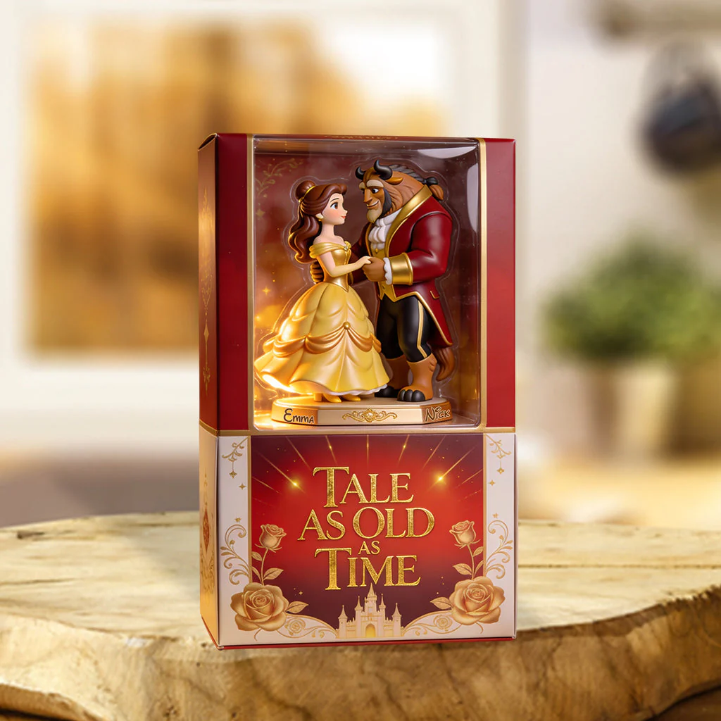 DSNY Tale As Old As Time - Personalized Acrylic Plaque - Gift For Couple, Movie Fans HH01 - Image 2