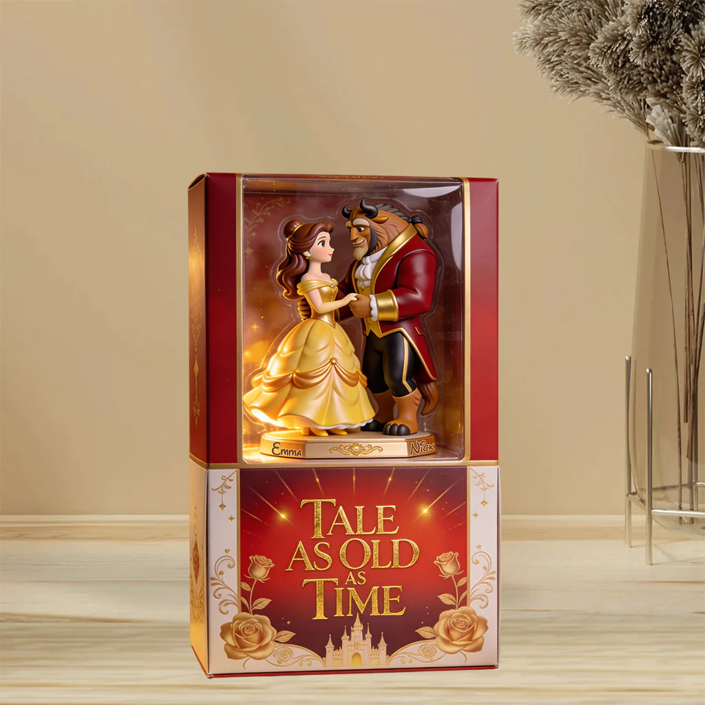 DSNY Tale As Old As Time - Personalized Acrylic Plaque - Gift For Couple, Movie Fans HH01 - Image 3