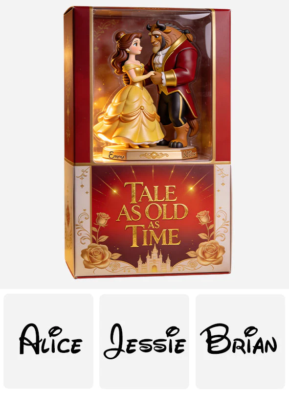 DSNY Tale As Old As Time - Personalized Acrylic Plaque - Gift For Couple, Movie Fans HH01 - Image 5
