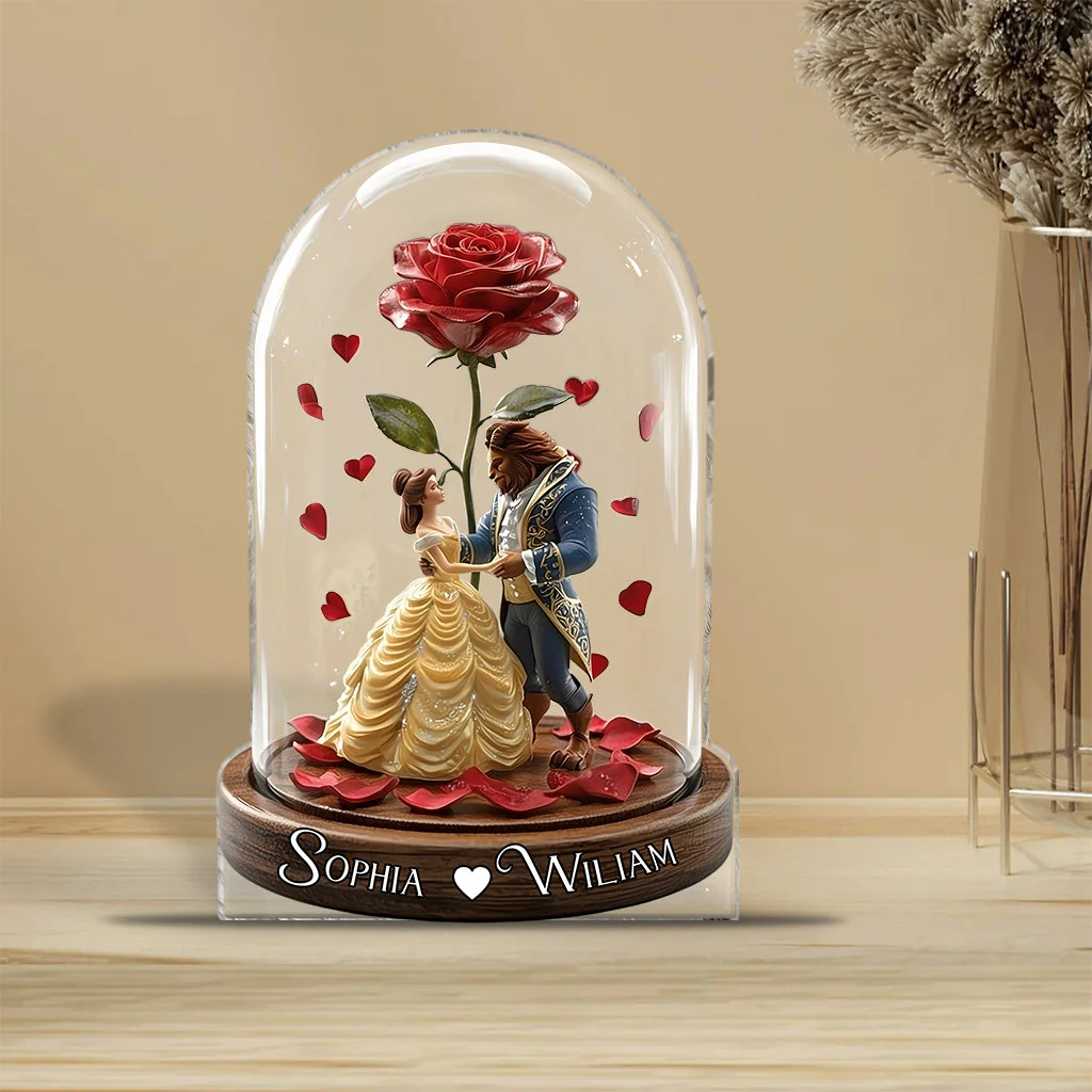 DSNY Tale As Old As Time - Personalized Acrylic Plaque - Gift For Couple, Movie Fans HH01 - Image 3