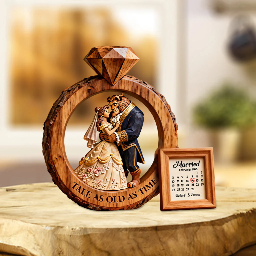DSNY Tale As Old As Time - Personalized Custom Shaped Acrylic Plaque - Gift For Couples NL122 - Image 2