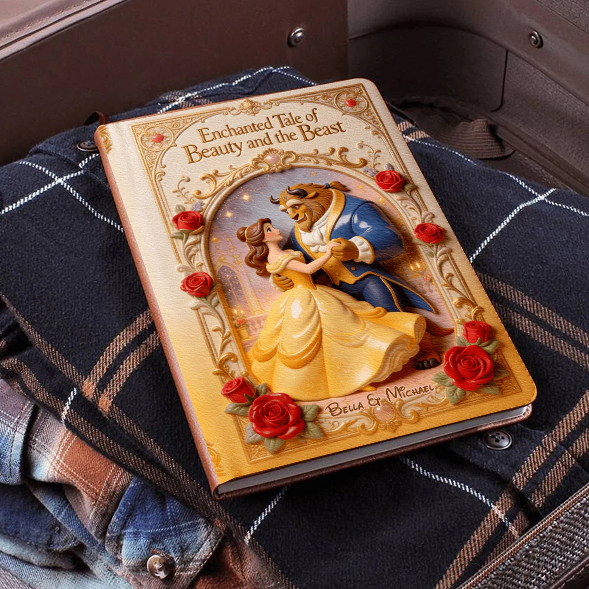 DSNY Tale As Old As Time - Personalized Leather Journal - Gift For Couple, Fan Movies HH01 - Image 3