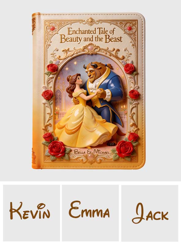 DSNY Tale As Old As Time - Personalized Leather Journal - Gift For Couple, Fan Movies HH01 - Image 8