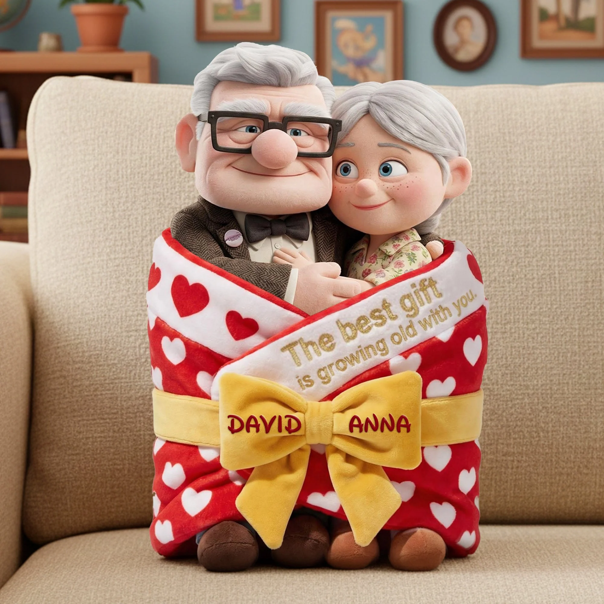DSNY The Best Gift Is Growing Old With You - Personalized Custom Shaped Pillow - Gift For Couples, Movie Fans NL122