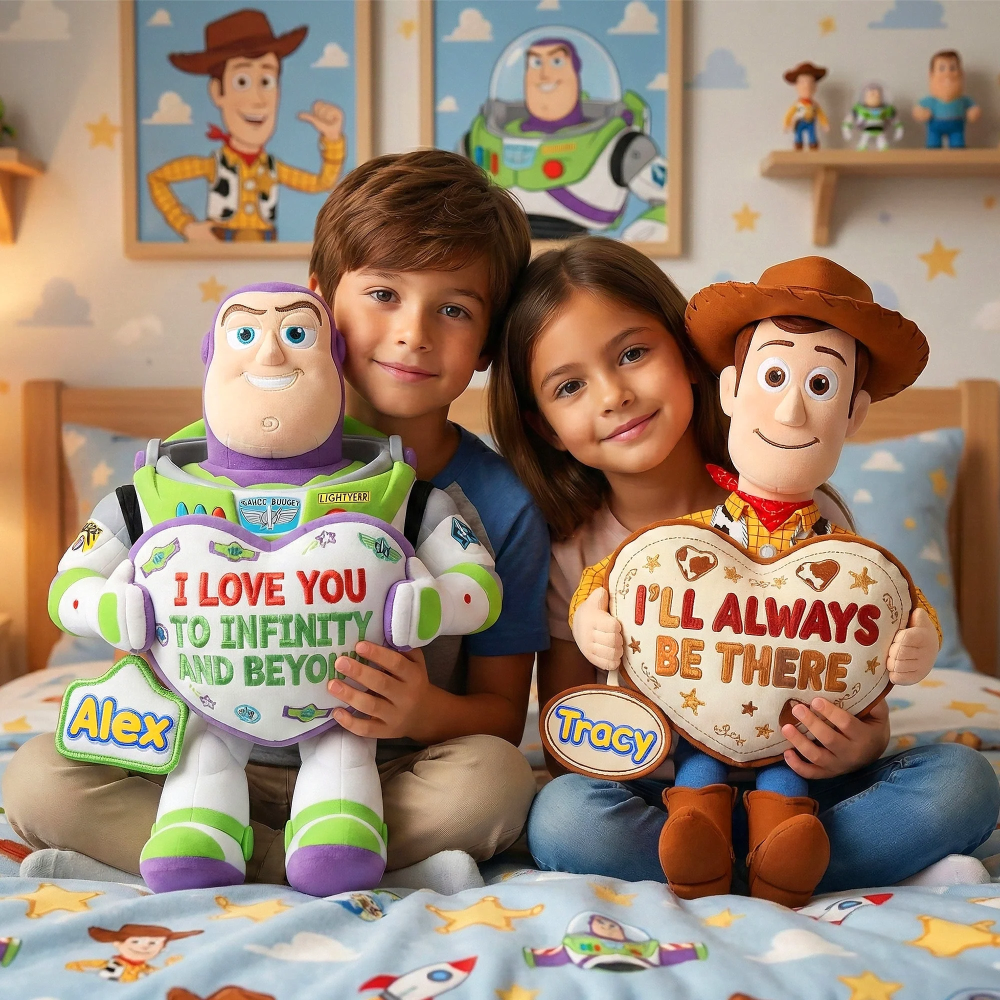 DSNY Toy I Love You To Infinity And Beyond - Personalized Custom Shaped Pillow - Gift For Couples, Family, Kids NL122
