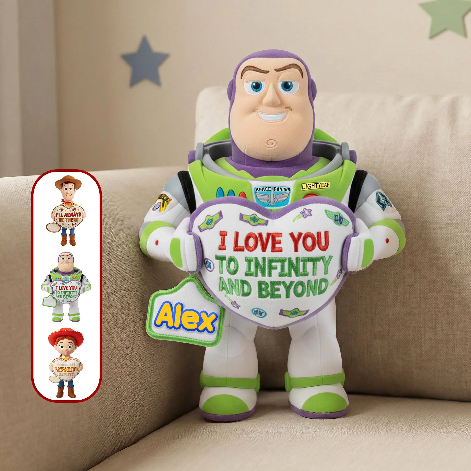 DSNY Toy I Love You To Infinity And Beyond - Personalized Custom Shaped Pillow - Gift For Couples, Family, Kids NL122 - Image 2