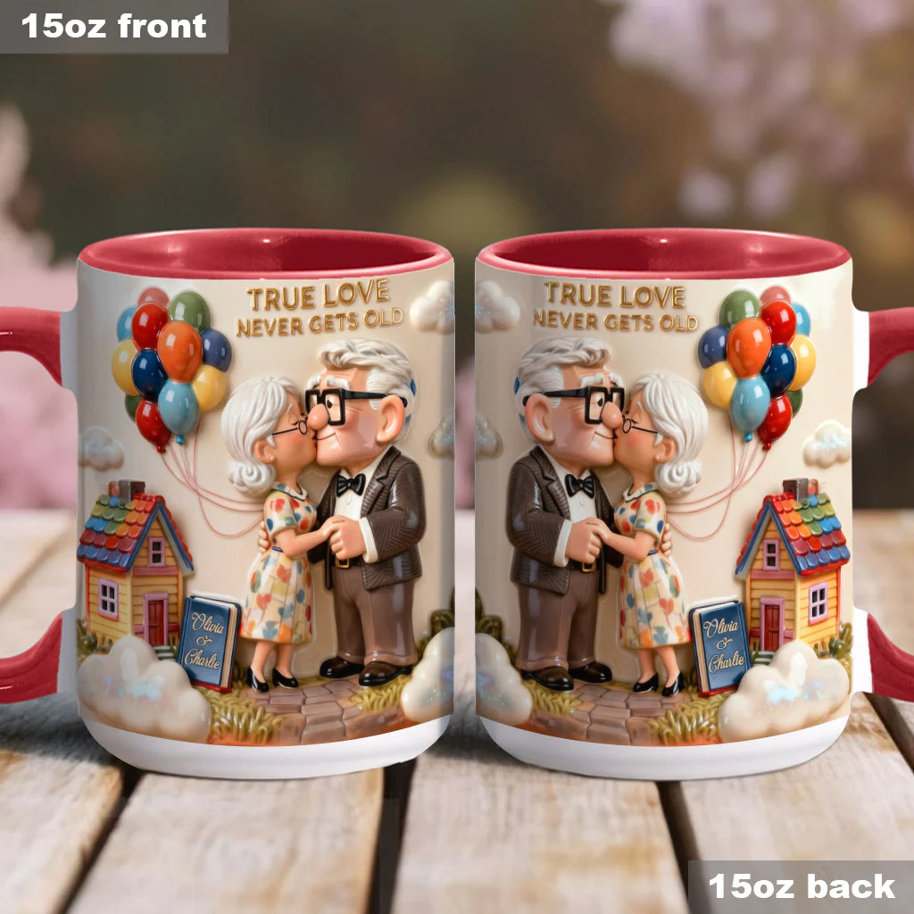 DSNY True Love Never Gets Old - Personalized Accent Mug - Gift For Couple, Fan Movies HH01 - Image 4