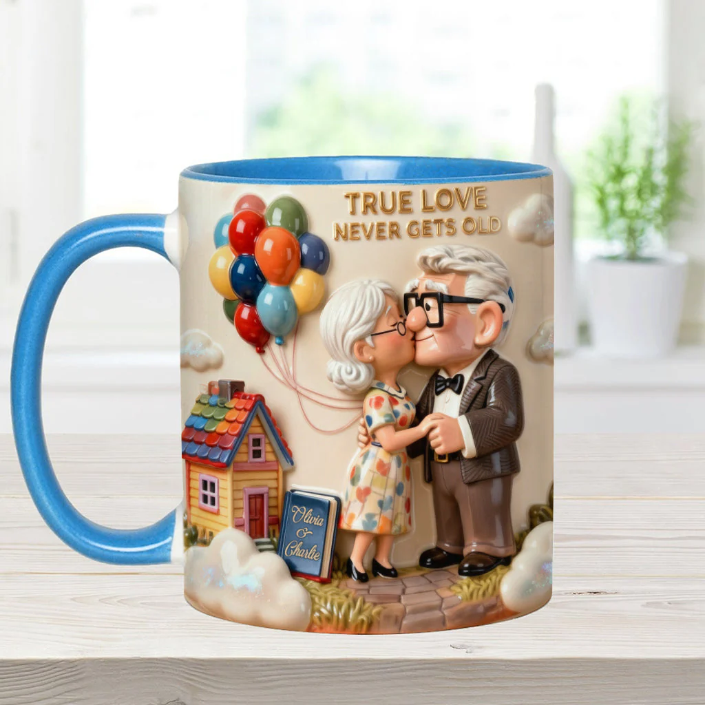 DSNY True Love Never Gets Old - Personalized Accent Mug - Gift For Couple, Fan Movies HH01 - Image 8