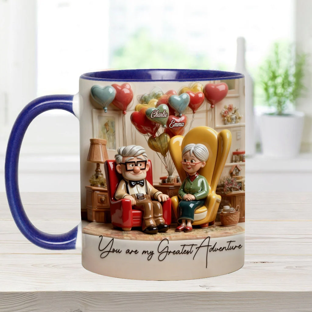 DSNY You Are My Greatest Adventure - Personalized Accent Mug - Gift For Couple, Valentine HH01 - Image 2