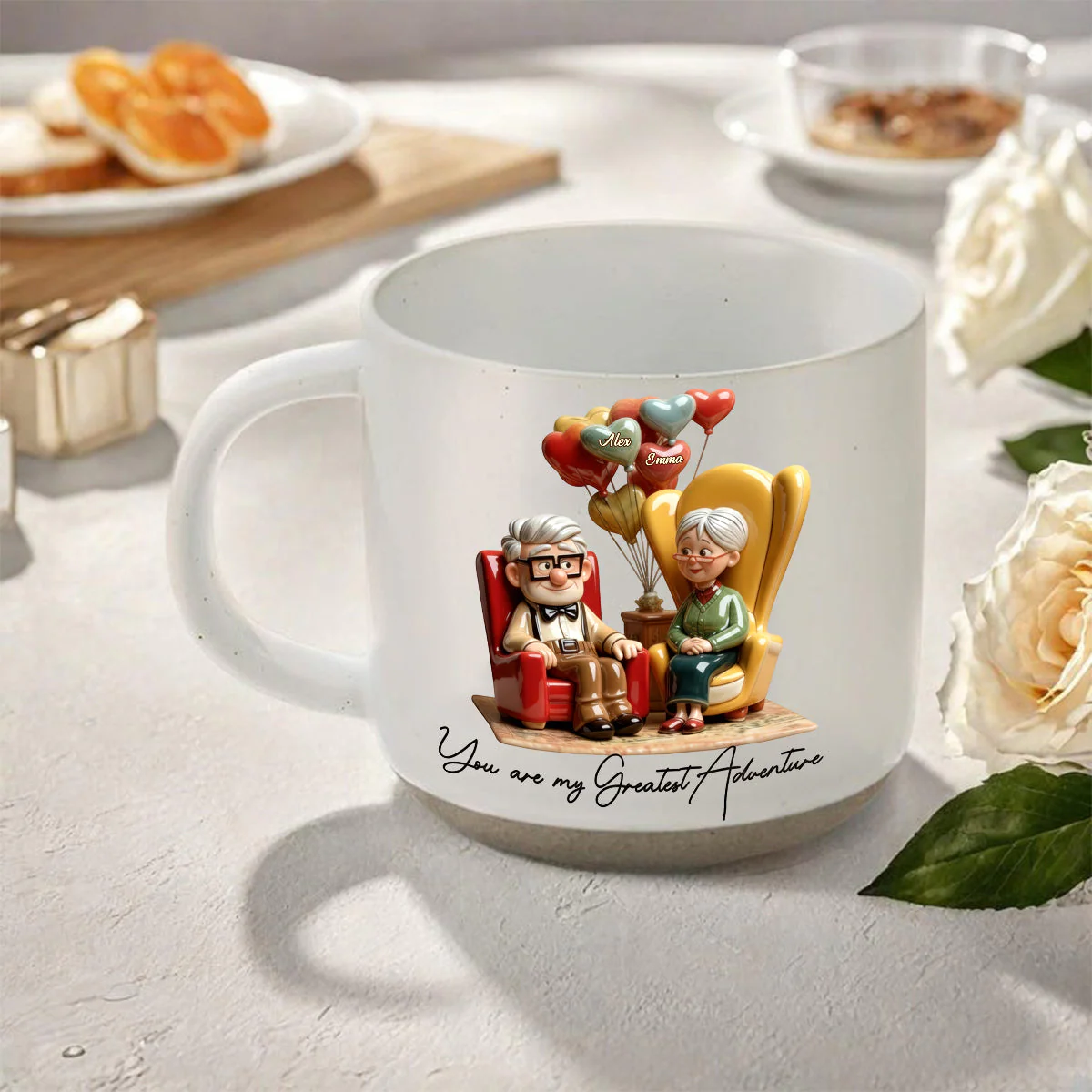DSNY You Are My Greatest Adventure - Personalized Pottery Mug - Gift For Couples, Movie Fans NL122 - Image 7