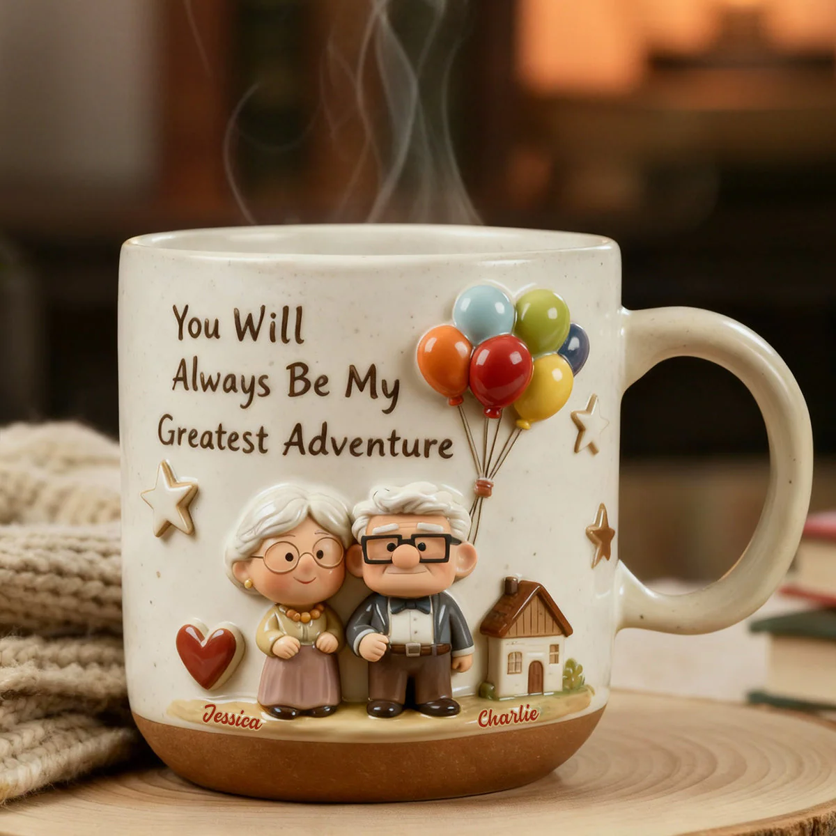 DSNY You Will Always Be My Greatest Adventure - Personalized Pottery Mug - Gift For Couples, Movie Fans NL122